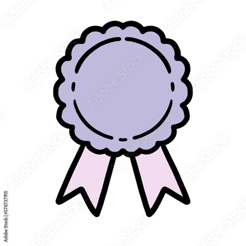 Cute Award Badge Illustration Cartoon Drawing