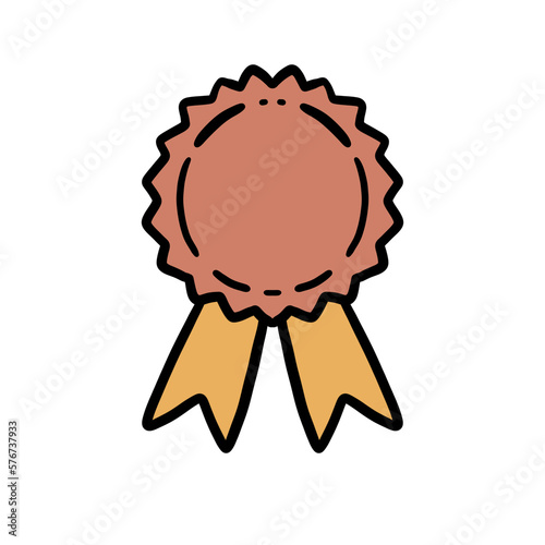 Cute Award Badge Illustration Cartoon Drawing