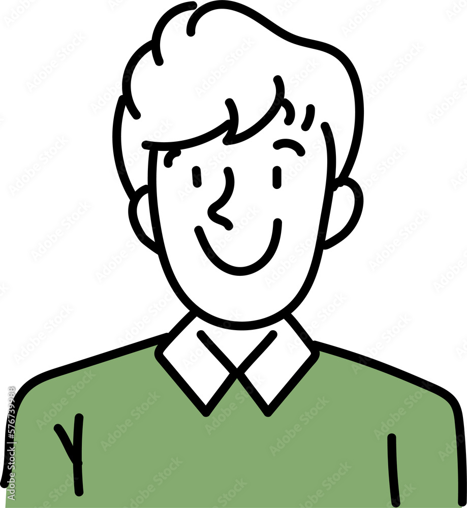 Avatar hand drawn illustration businessman portrait Avatar hand drawn illustration businessman portrait