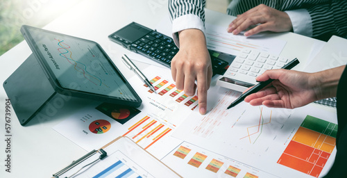 Business people Consulting meeting working and brainstorming new business project, finance investment concept. photo