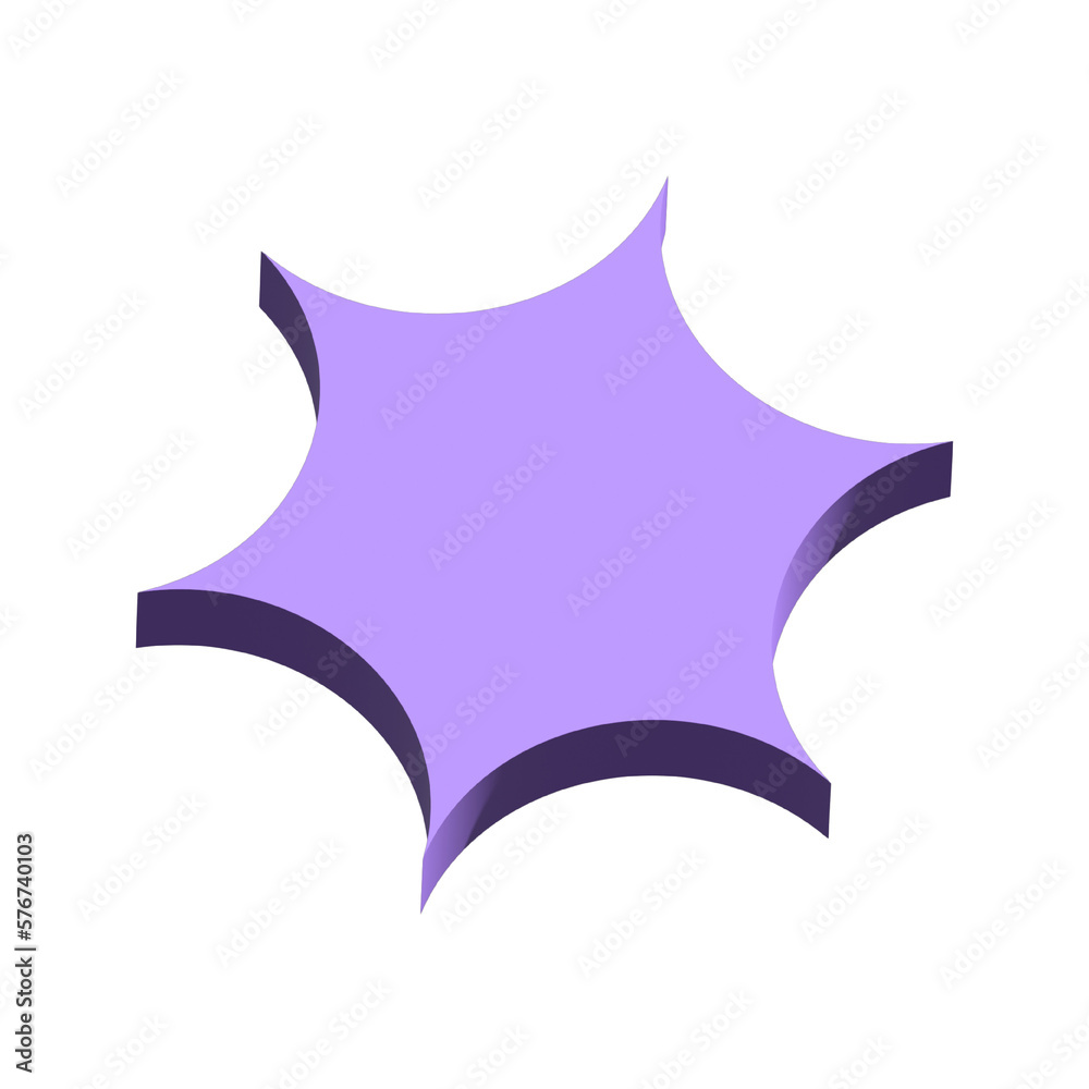 3d star shape element
3d star shape element