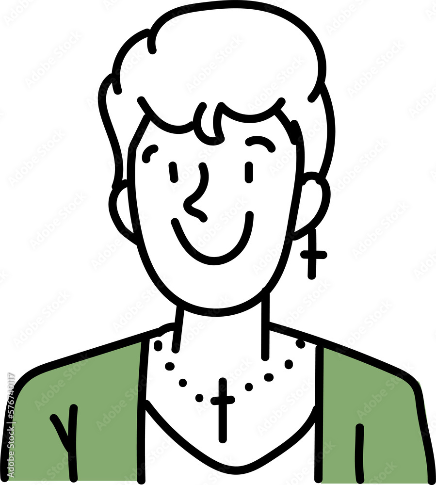 Avatar hand drawn illustration businessman portrait Avatar hand drawn illustration businessman portrait