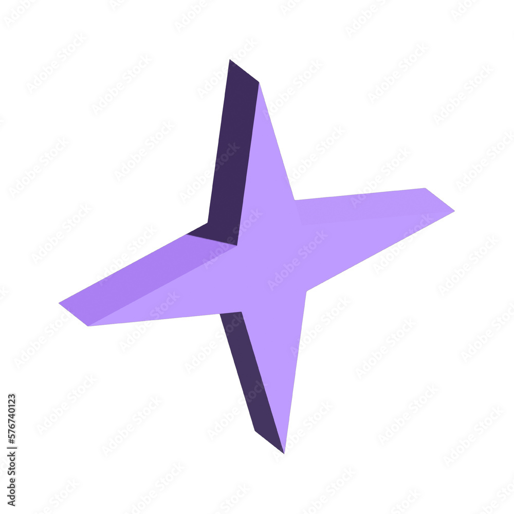 3d star shape element
3d star shape element
