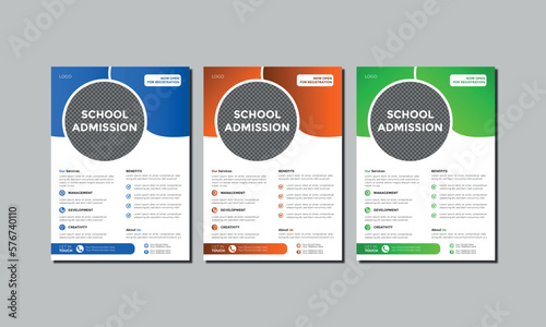kids school admission flyer 