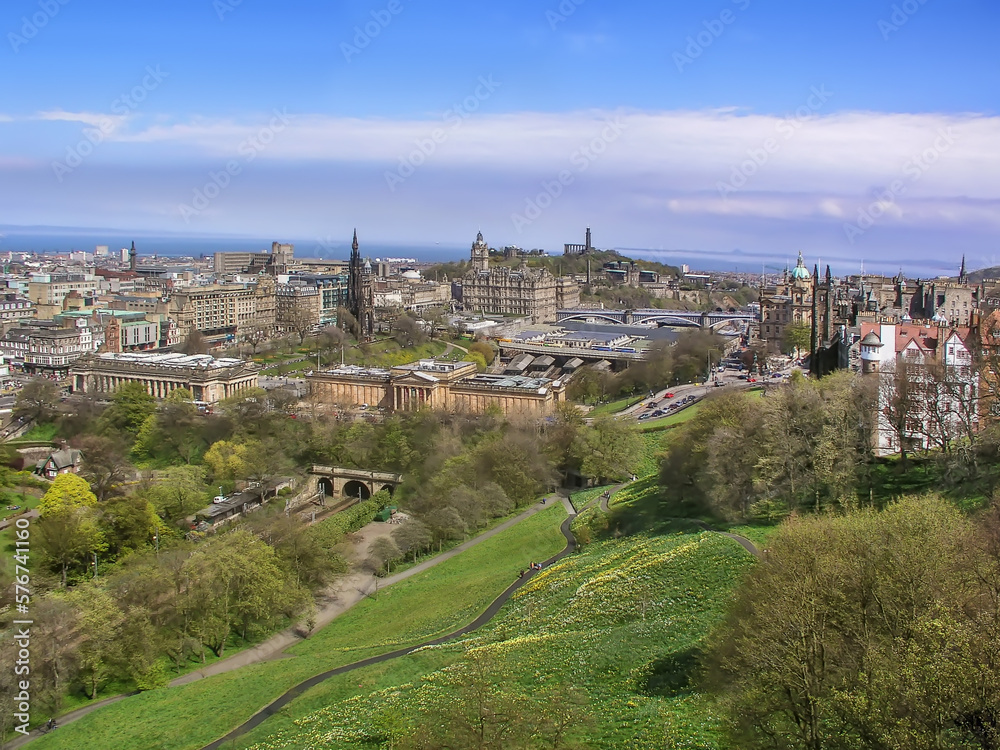 Cityscape in Edinburgh, Scotland