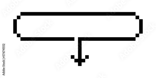 pixel white speech box
