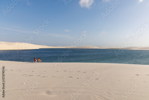 parque nacional dos lençóis maranhenses com suas lindas lagoas e belezas naturais. Local turístico.  photo