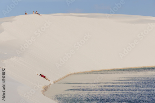 parque nacional dos lençóis maranhenses com suas lindas lagoas e belezas naturais. Local turístico.  photo