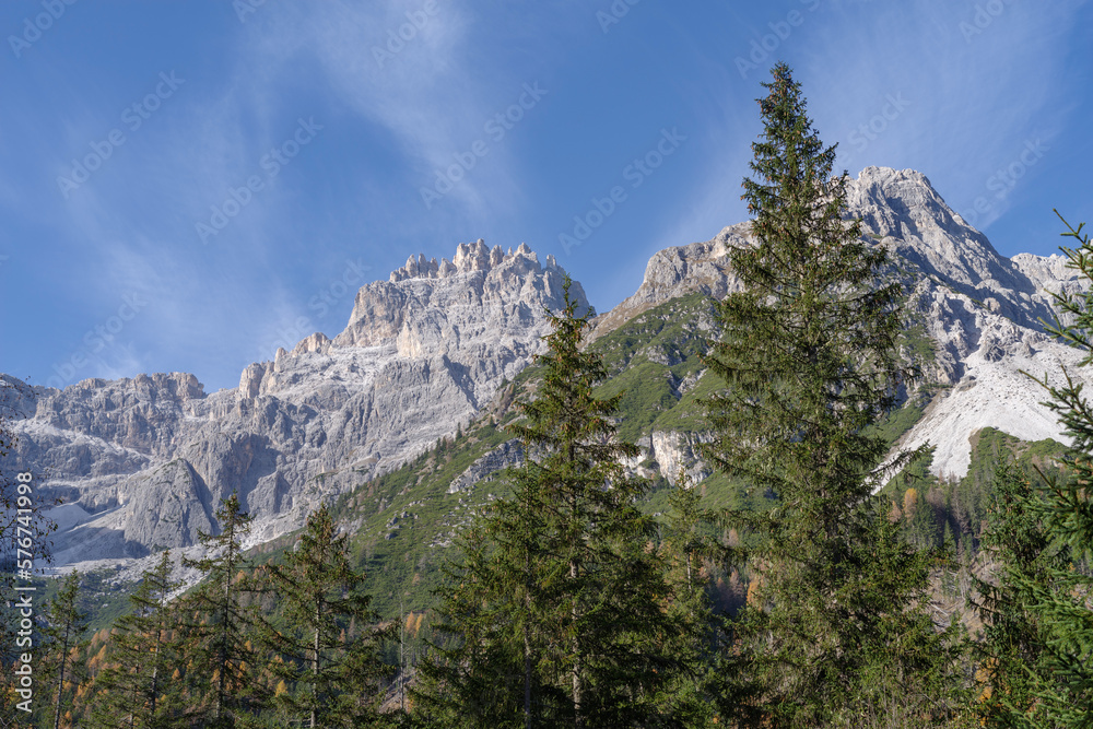 Sella di Dobbiaco mountains, Puster Valley, Dolomites, Italy