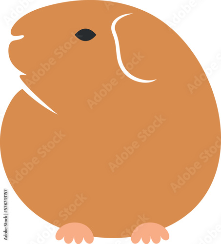 Guinea pig logo. Isolated guinea pig on white background