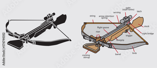 Fotografija powerful compound crossbow with 150 lbs draw weight for the experienced crossbow shooter