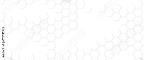 Abstract hexagon geometric surface. Modern white and grey hexagonal background. Luxury white pattern. Vector Illustration.
