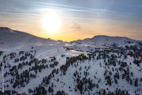 Turracher Höhe in Austria. Skigebiet.