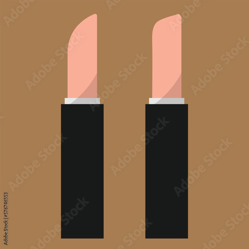 Makeup set, decorative beauty products. Lipstick set. Flat graphic vector illustration. flat lipstick isolated, cosmetics, beauty, lip cosmetics, pomade set,   lip-gloss