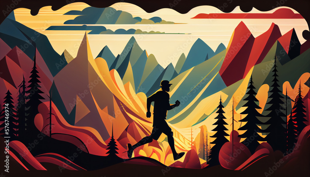 Fototapeta premium Marathon trail
