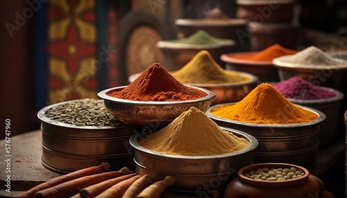 Taste the World: International Spices in a Colorful Bazaar , generated by IA 