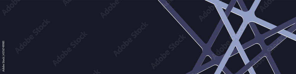Abstract background with papercut lines. Modern dark blue technology background. Vector EPS 10