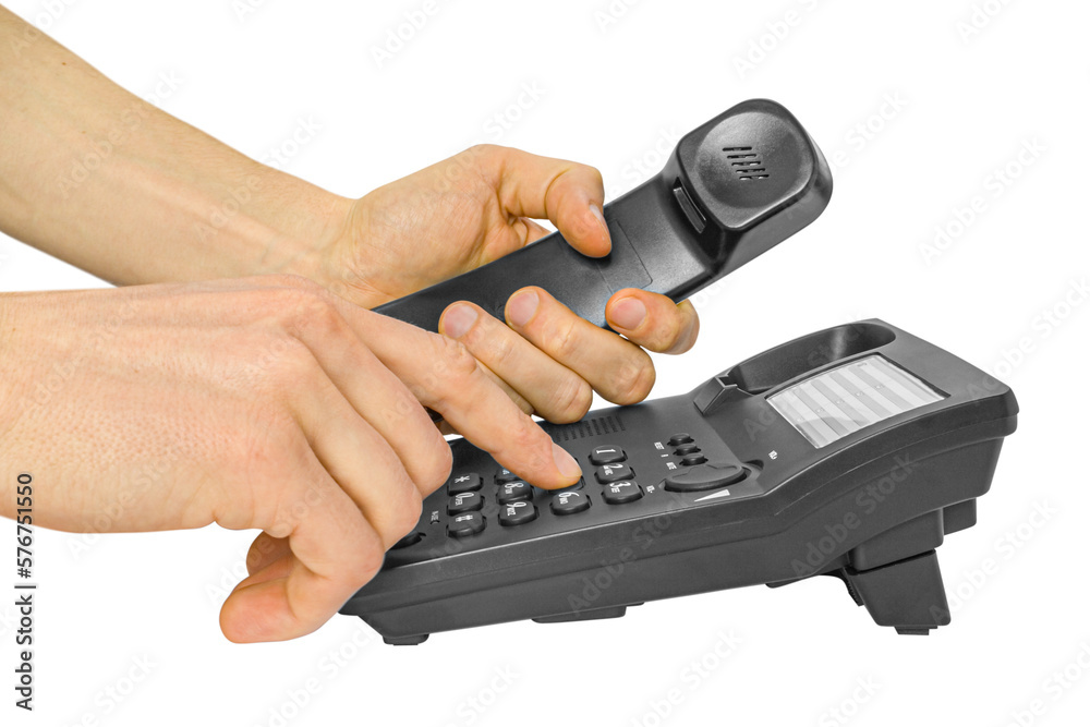 Office telephone with hands dialing isolated. png transparent Office telephone with hands dialing isolated. png transparent