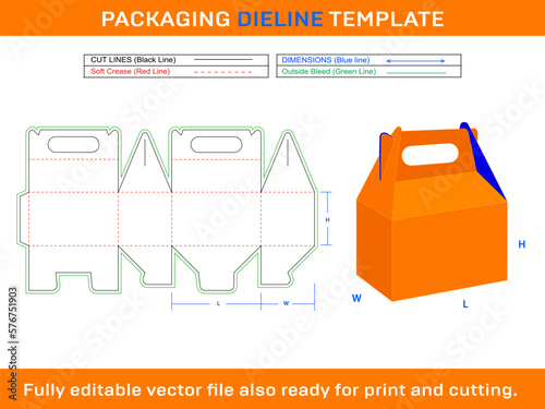 Gift box dieline template