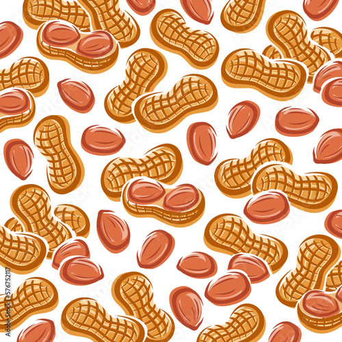 Peanuts background set. Collection icon peanuts. Vector