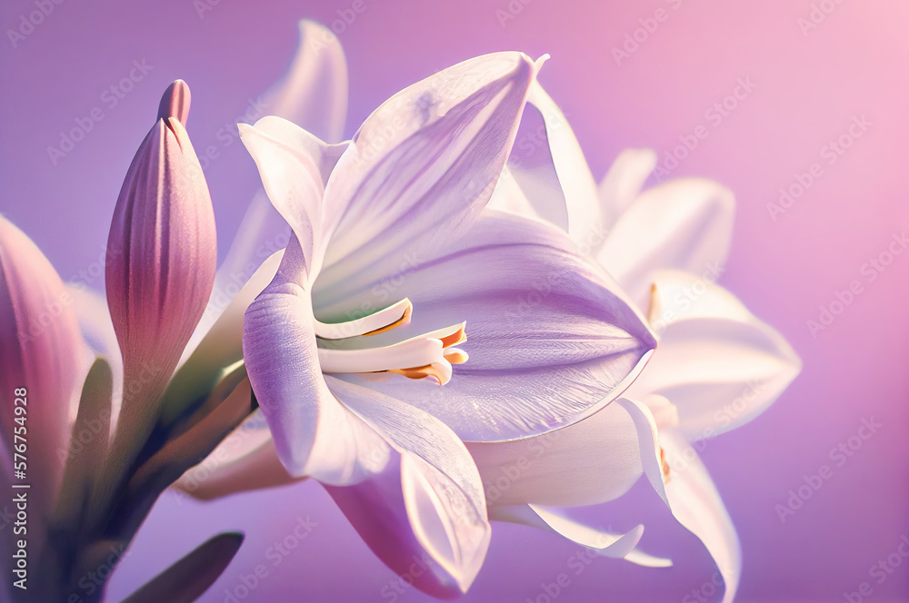Fototapeta premium background with flowers,purple crocus flower,pink and white flower