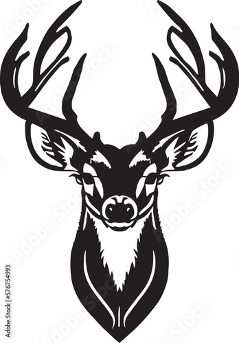 Deer head icon, deer head logo isolated, Hunting logo, SVG Vector illustration