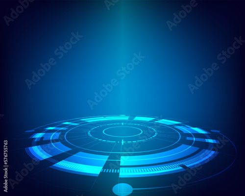 Blue light design technology background concept