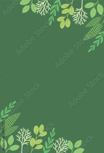 植物のフレーム背景素材