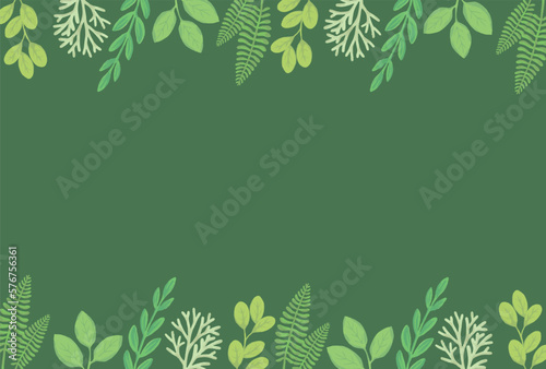 植物のフレーム背景素材