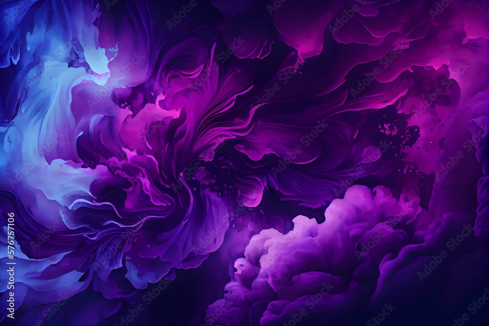 Abstract watercolor background - indigo, violet