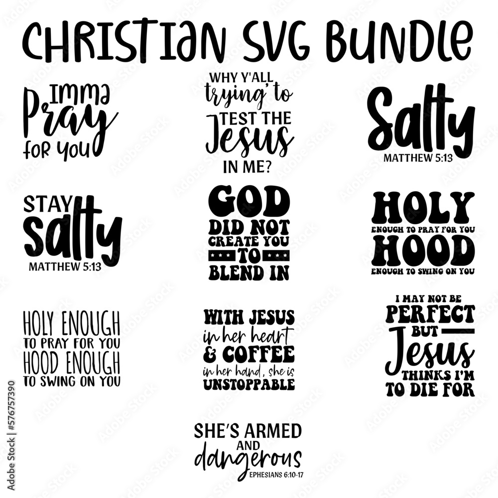 Fototapeta premium Christian SVG Bundle