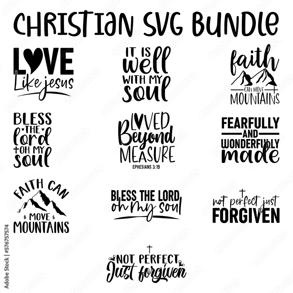 Fototapeta premium Christian SVG Bundle