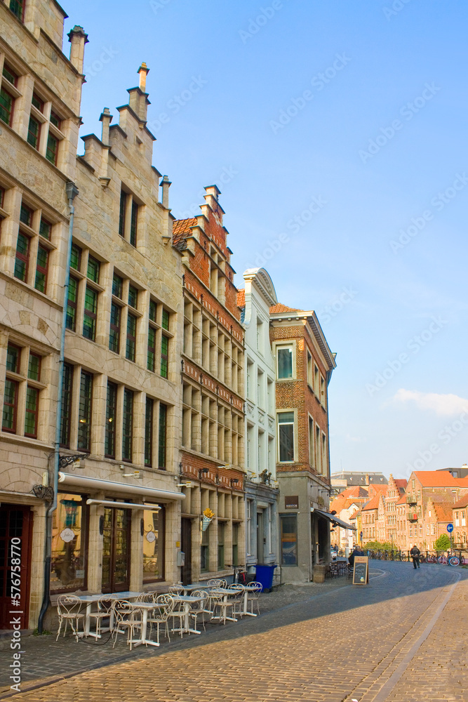  Old buidings in the historical center of Ghent, Belgium