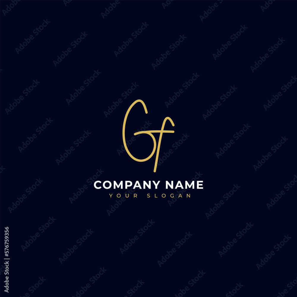 Gf Initial signature logo vector design Gf Initial signature logo vector design