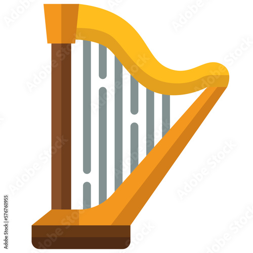 harp flat icon