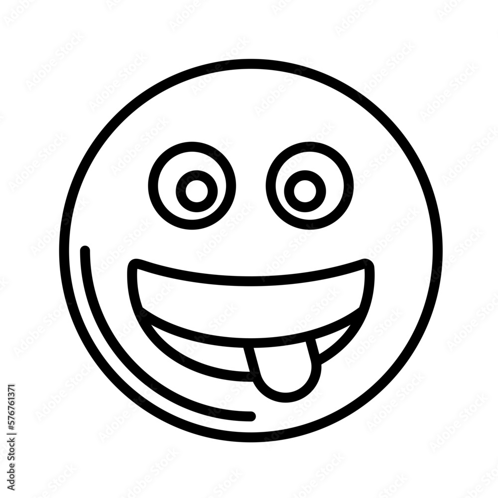 Obraz premium Face Savoring Food Icon Design