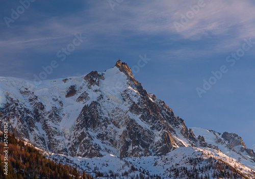 L'aiguille du Midi, Massif du Mont-Blanc, Haute-Savoie, France.