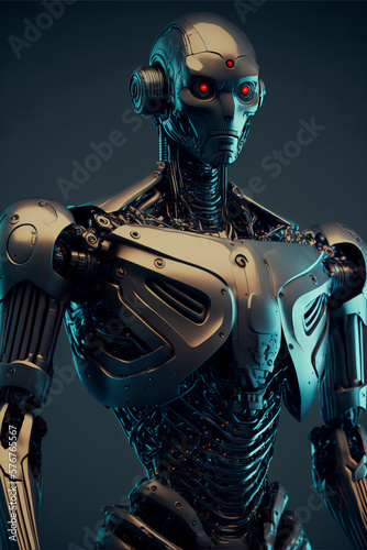 Robots. Soldier Robot hyper realistic. Conceptual project 2025. Futuristic interpretation. Illustration for advertising, cartoons, games, blockbusters, print media. My collection.