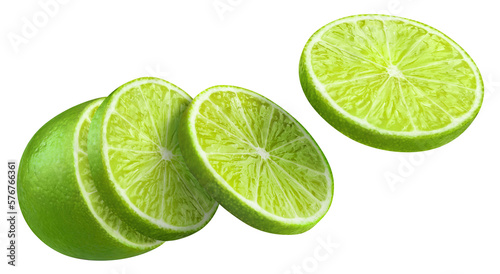 Sliced lime cut out © Yeti Studio