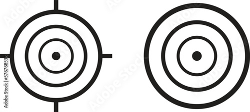Gun target icon simple trendy flat style line and solid Isolated vector illustration on white background. For apps, logo, websites, symbol , UI, UX, graphic and web design. EPS 10.