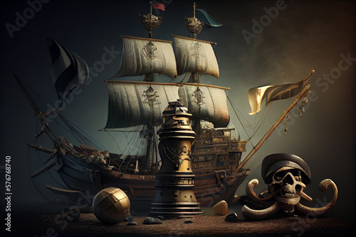 The long forgotten spirit of piracy. AI generated