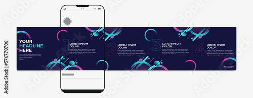 instagram carousel post  template, editable instagram carousel post design set, social media carousel post with colorful gradient and phone.