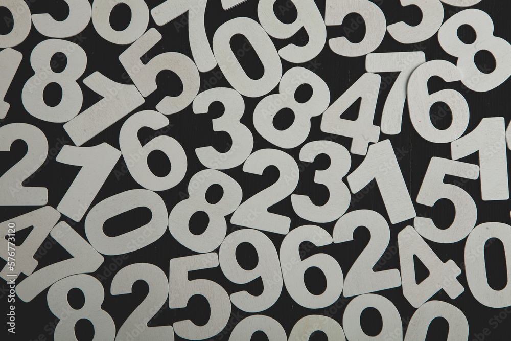 Digital background with numbers. Texture of random numbers figures. Economic Collapse or default concept.