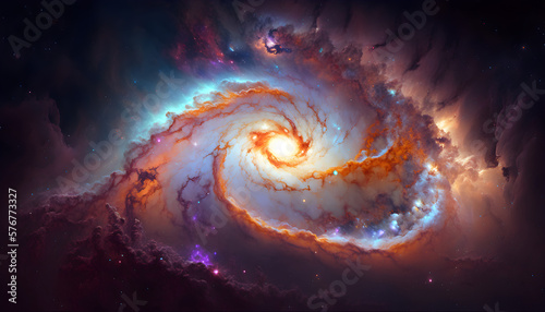 Explosion in the space, galaxy photograph Generative AI (ID: 576773327)