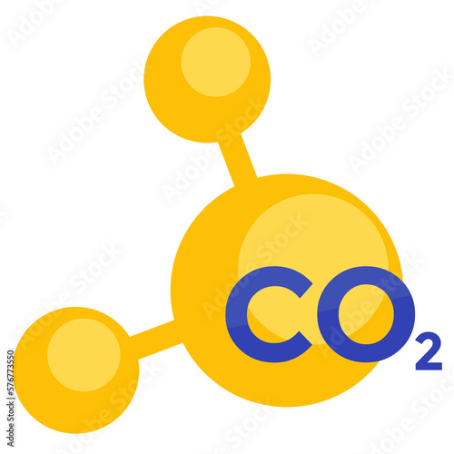 co2 molecule icon for web