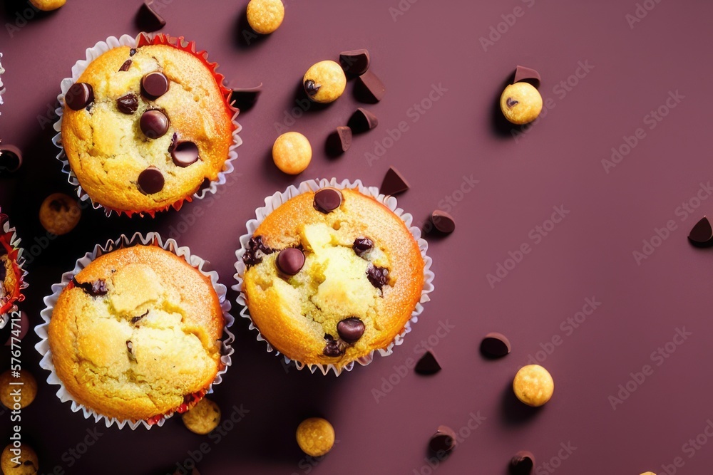 Delicious Chocolate Chip Muffins: Moist and Tempting Baked Goods with Dripping Chocolate and Choco Chips, Perfect for Chocolate Lovers and Snack Time Delicious Chocolate Chip Muffins: Moist and Tempting Baked Goods with Dripping Chocolate and Choco Chips, Perfect for Chocolate Lovers and Snack Time
