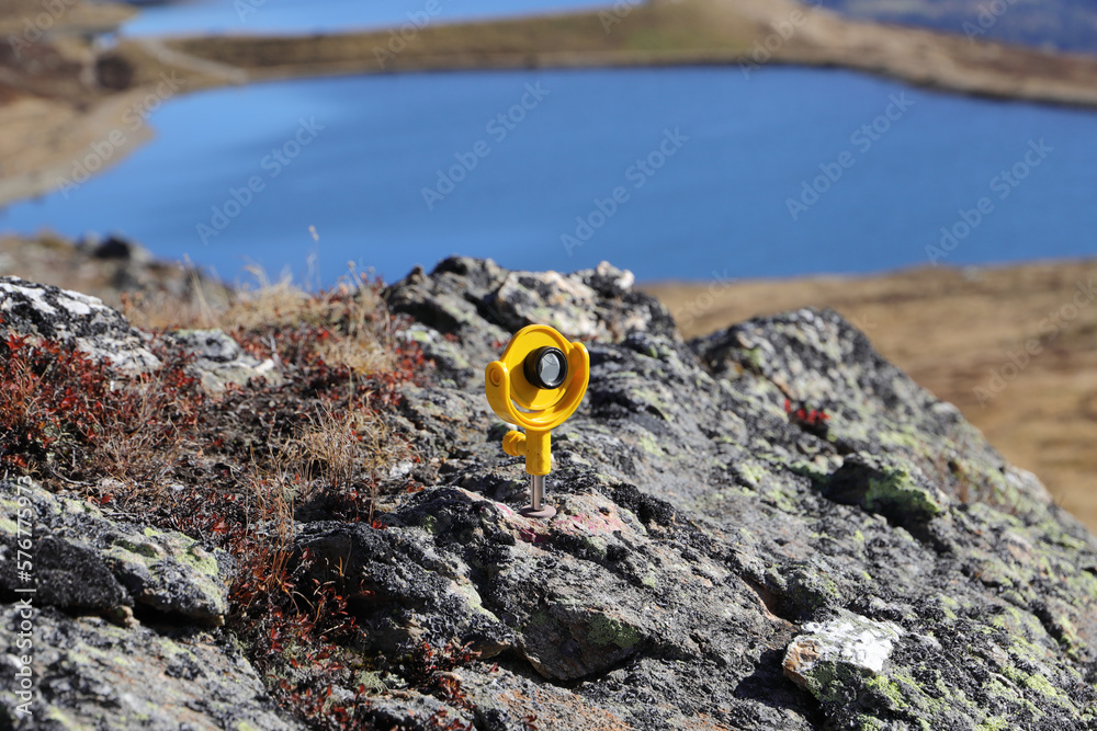 a measuring point for measuring in the mountains a measuring point for measuring in the mountains