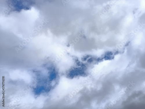 Fototapeta Naklejka Na Ścianę i Meble -  White cloud, clear between the two clouds