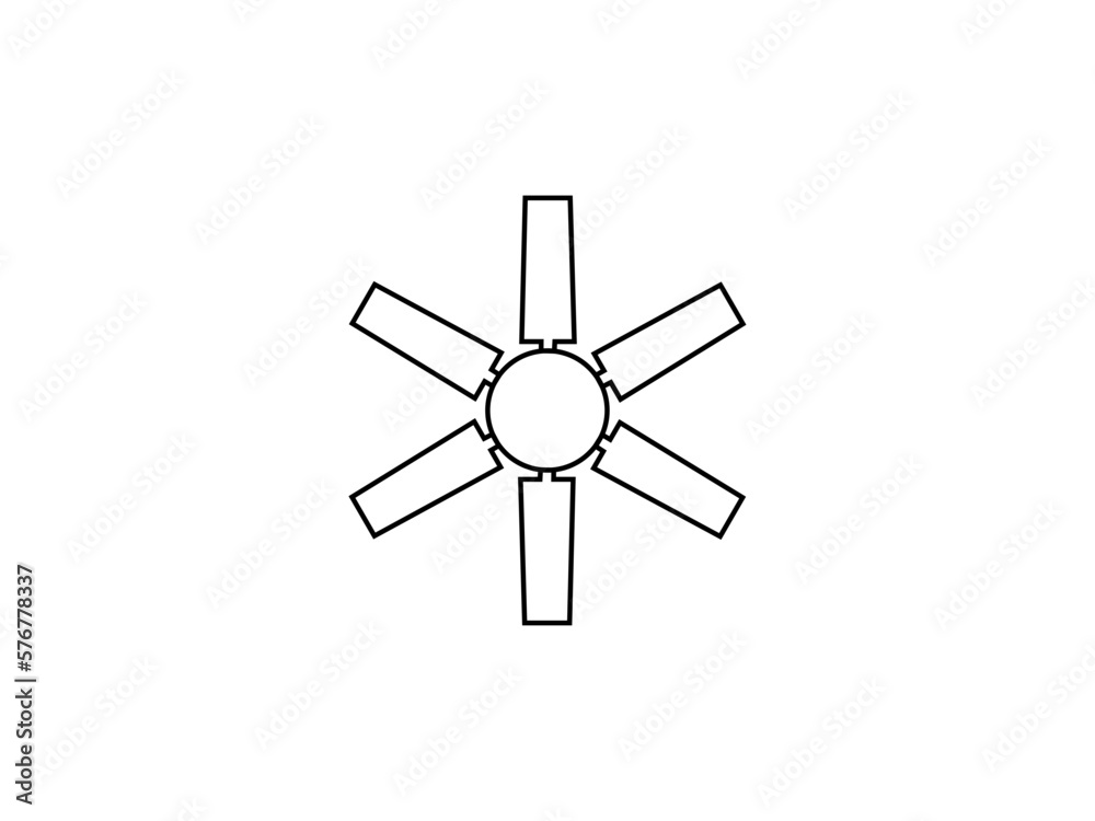 Fan thick line icon vector image. Table fan ventilator vector image. Desktop fan vector image. Fan thick line icon vector image. Table fan ventilator vector image. Desktop fan vector image.