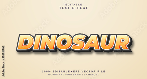 Editable text style effect - Dinosaur text style theme.